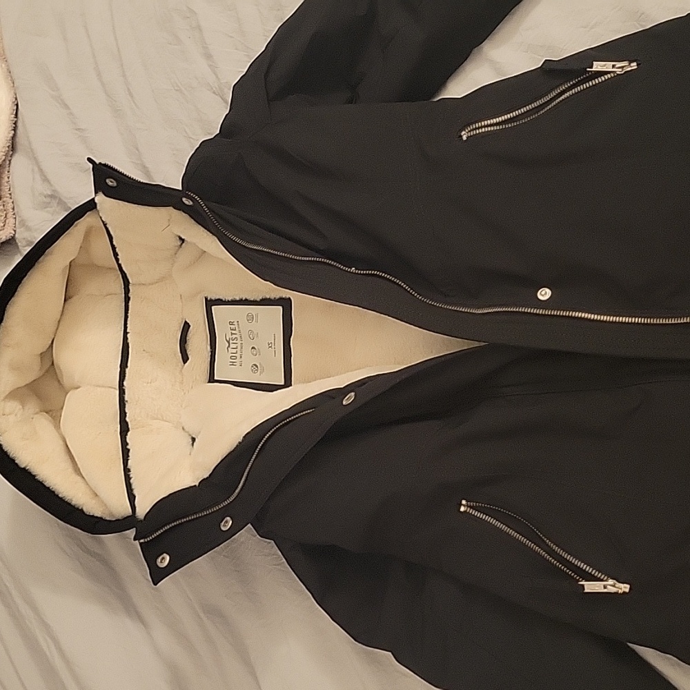 Hollister all weather  black coat